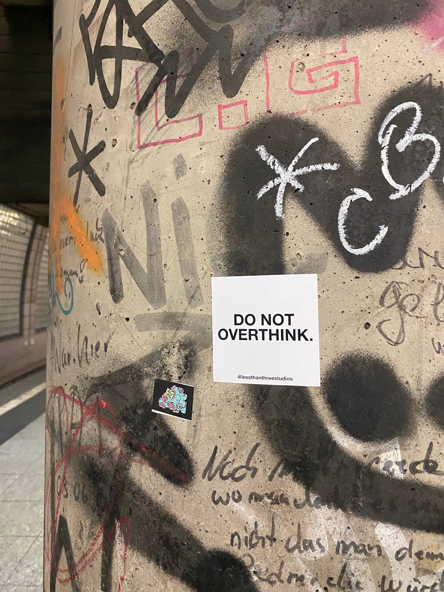 "DO NOT OVERTHINK." STICKERS